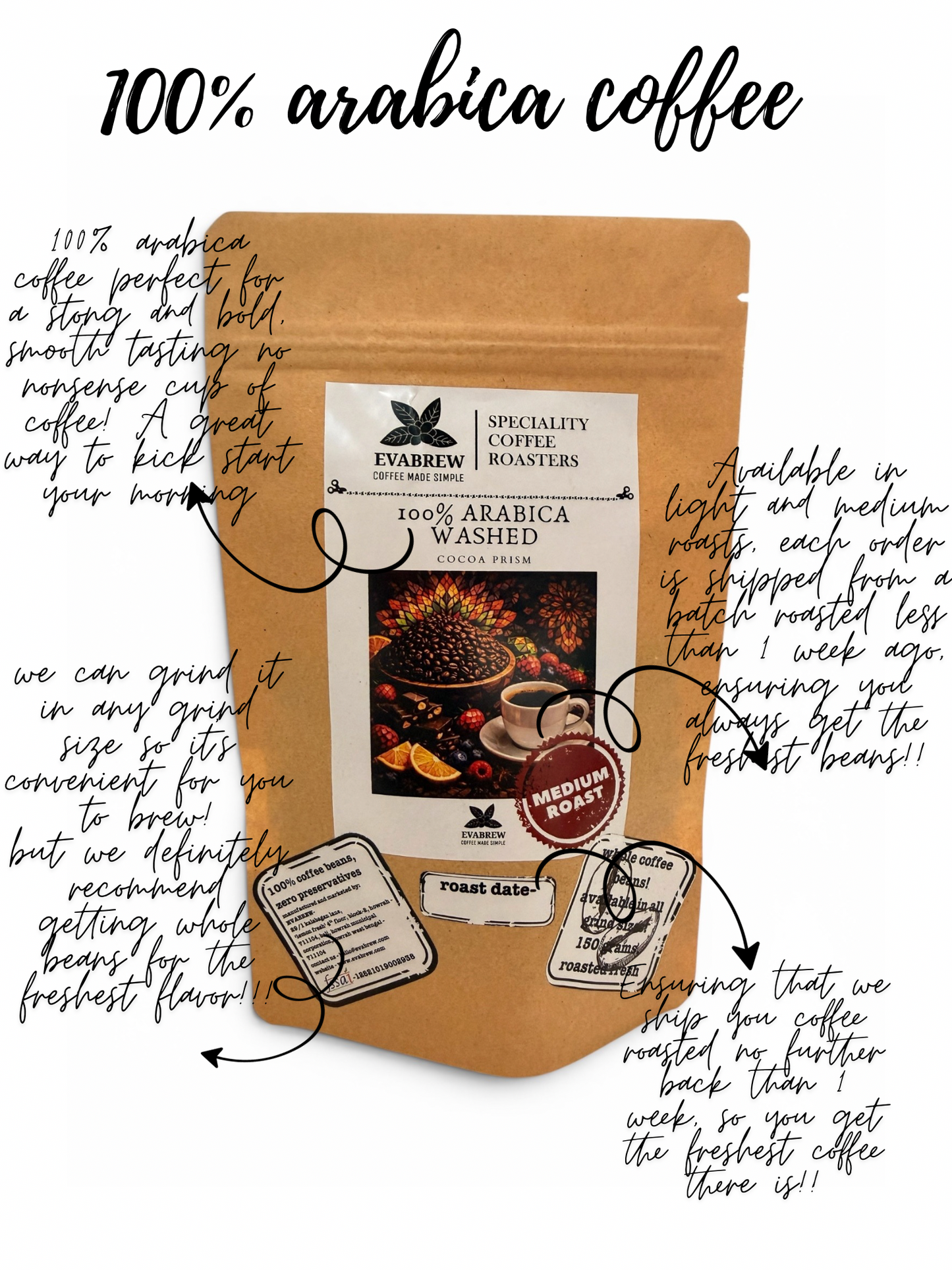 100% Arabica AA graded|single origin|washed processing(150 gms)