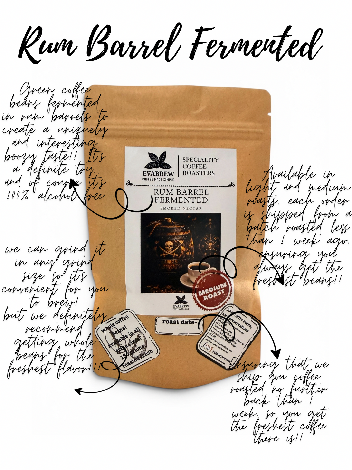 Rum Barrel Fermented Coffee (150 gms)