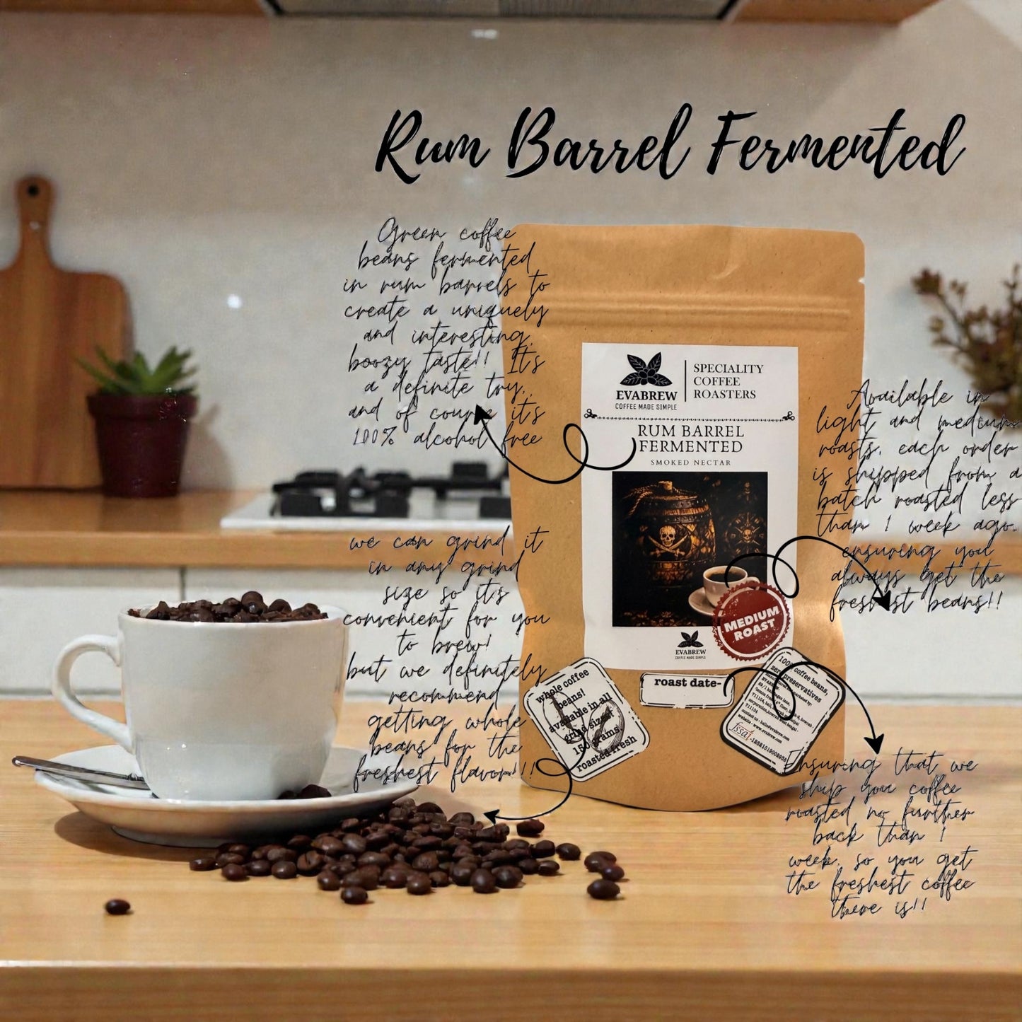 Rum Barrel Fermented Coffee (150 gms)