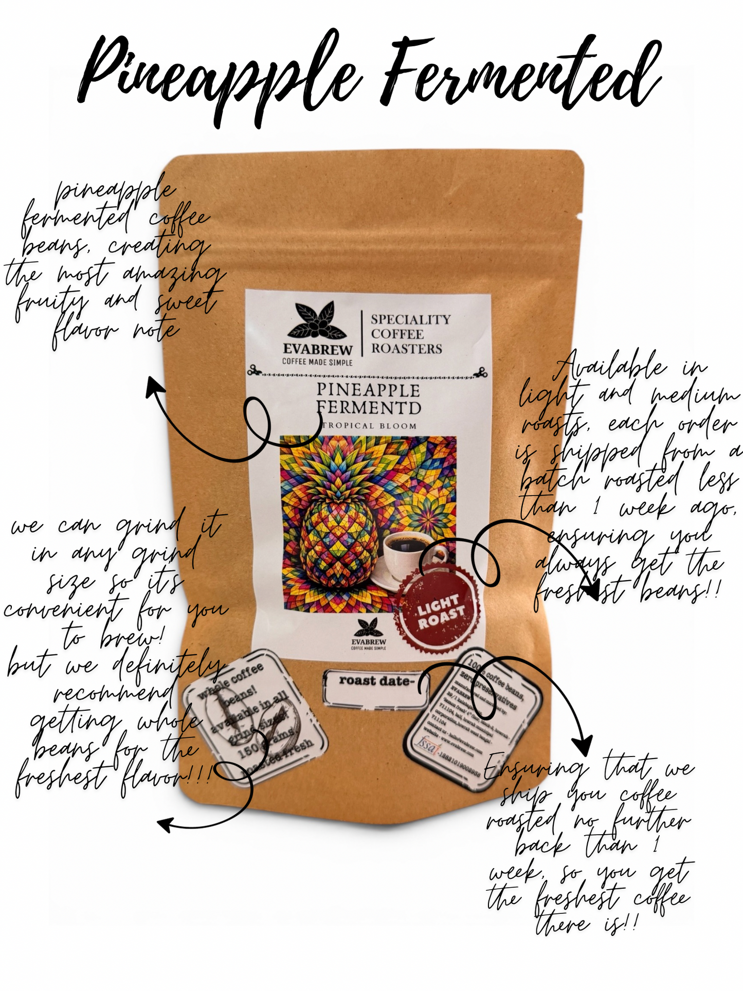 Pineapple Fermented Coffee Beans (150 gms)
