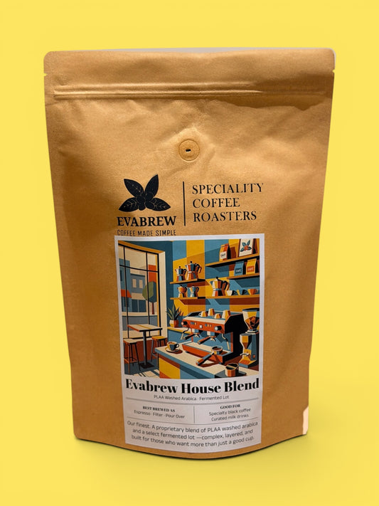 Evabrew House Blend | espresso blend | Cafe Espresso Blend | 1 Kg pack | Whole Beans | customisable Roast Profile