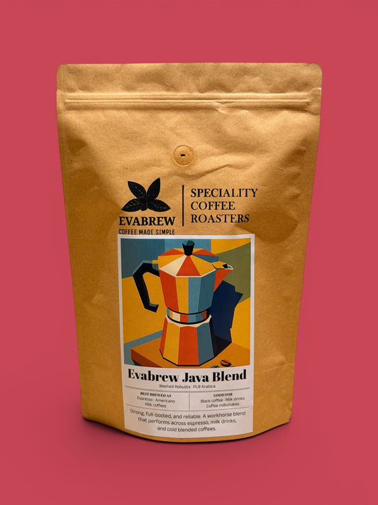 Evabrew Java Blend | Espresso | Cafe Blend | Customisable Roast Profile | Medium roast | Med-Dark Roast| Dark roast | 1 Kg Bag