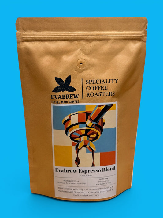 Evabrew Espresso Blend | Dark Roast | Medium Roast | Med-Dark Roast | Cafe Espresso Blend | 1Kg Bag |