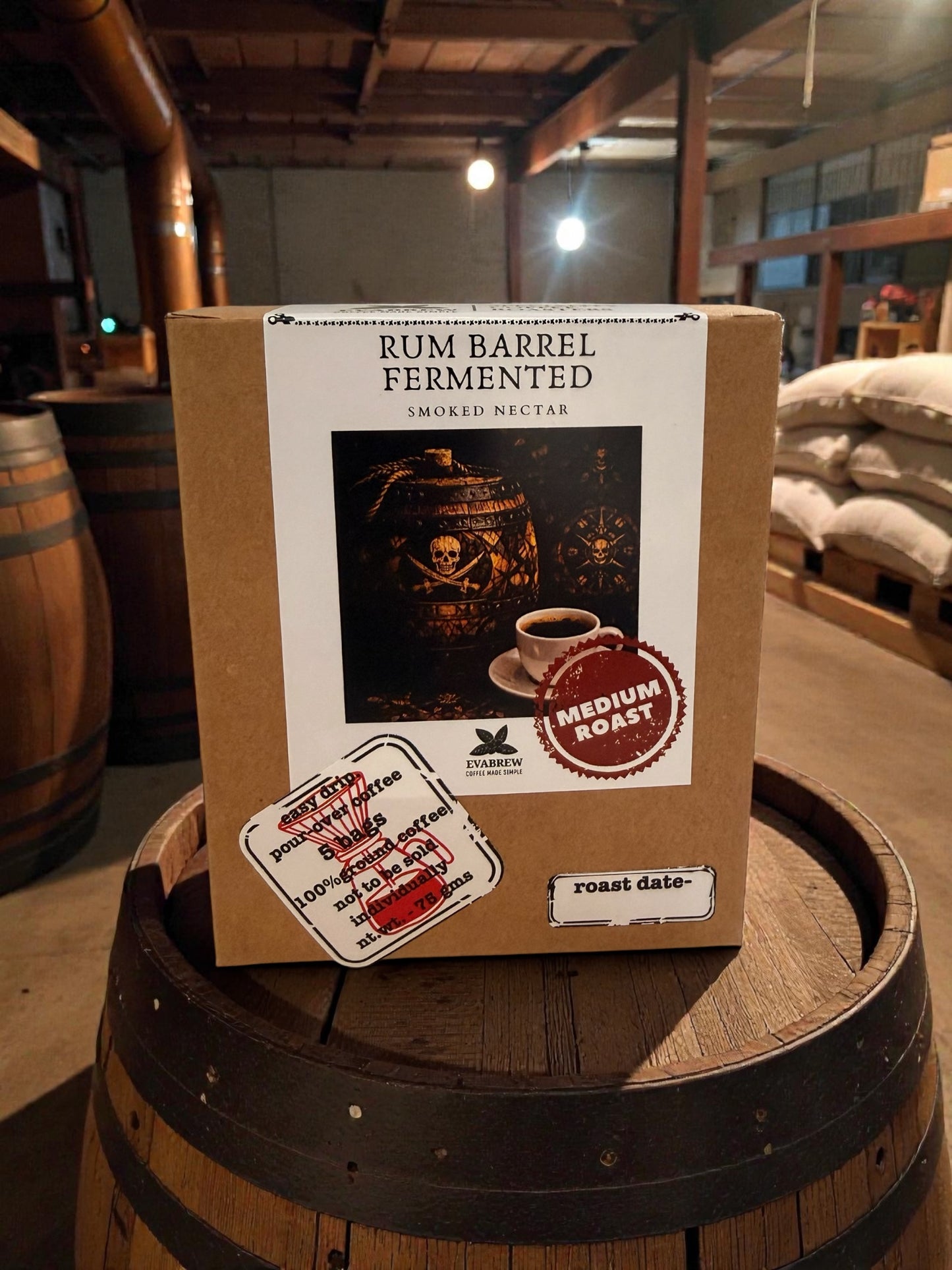 Easy Drip Pour Over PACCHIT Coffee Bags | Rum Barrel Fermented Coffee | Pack Of 5 | (15 gms X 5) (Copy)
