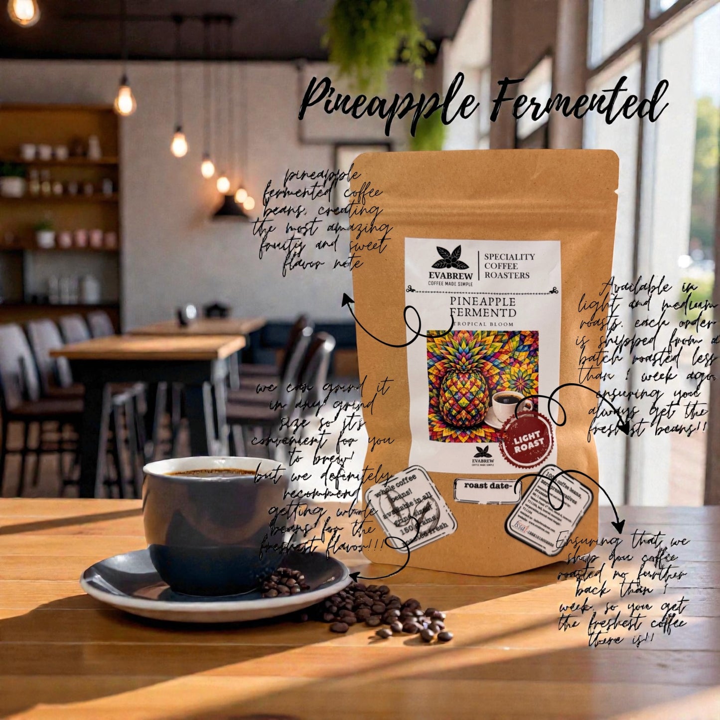 Pineapple Fermented Coffee Beans (150 gms)