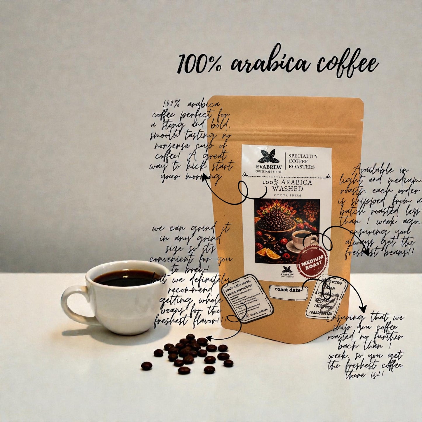 100% Arabica AA graded|single origin|washed processing(150 gms)