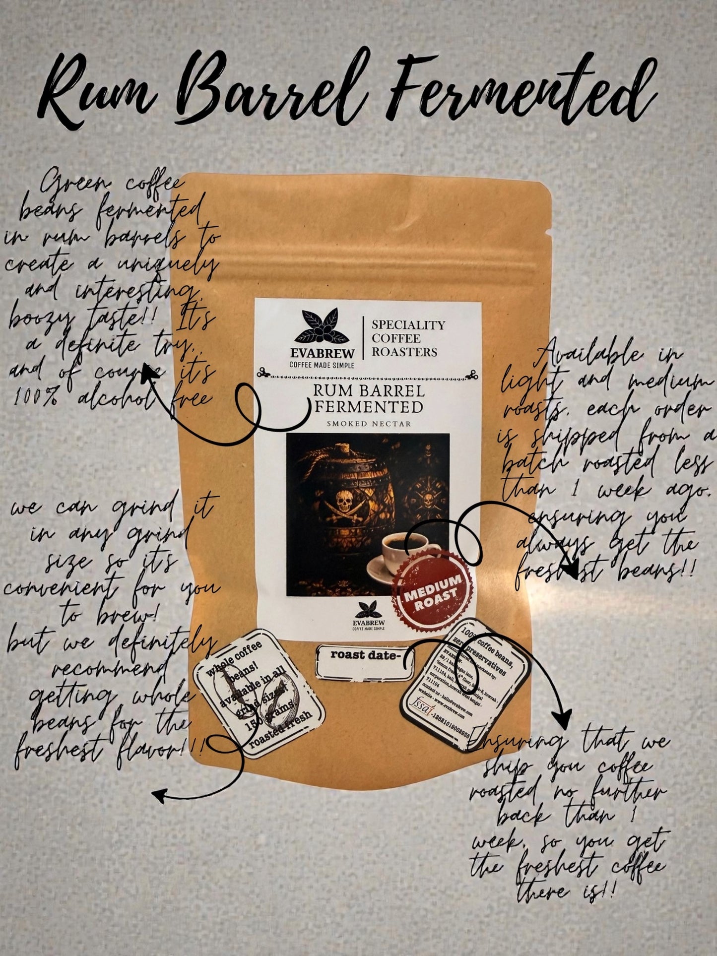 Easy Drip Pour Over PACCHIT Coffee Bags | Rum Barrel Fermented Coffee | Pack Of 5 | (15 gms X 5) (Copy)